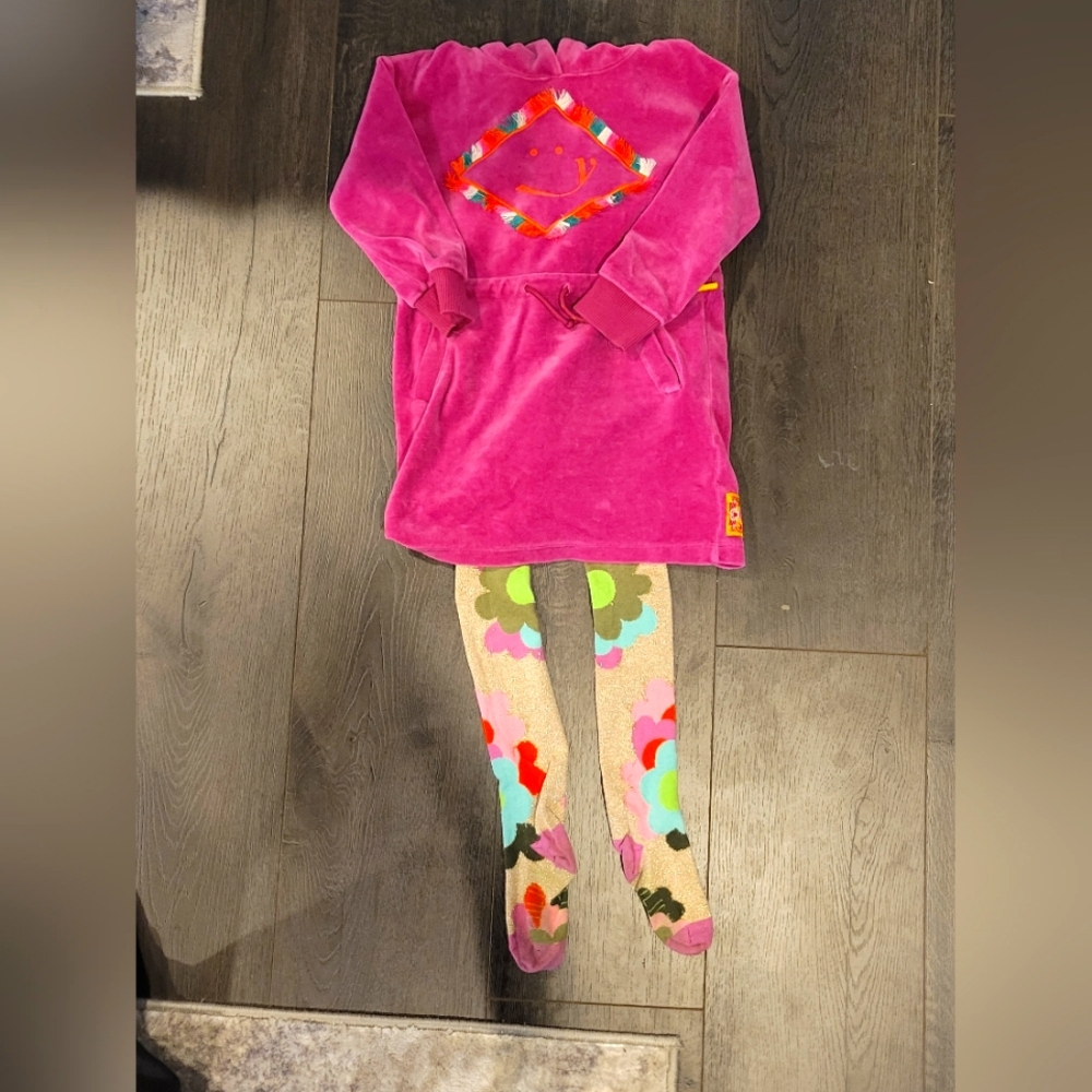 Oilily Sweater Dress and tights